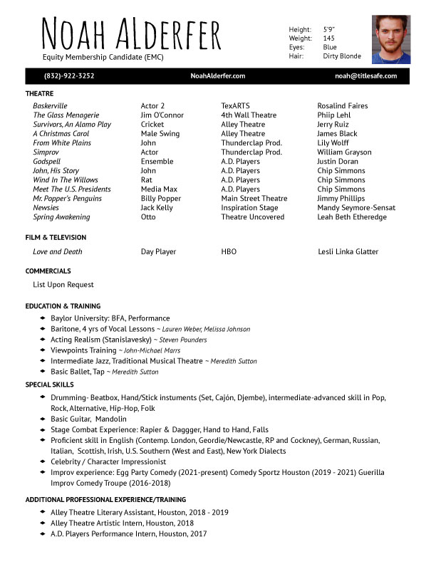 Noah Alderfer Resume