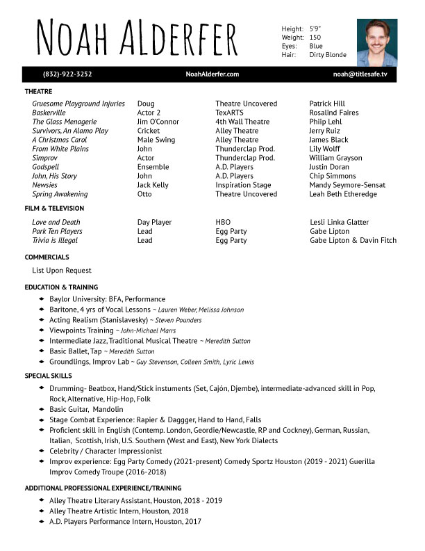 Noah Alderfer Resume